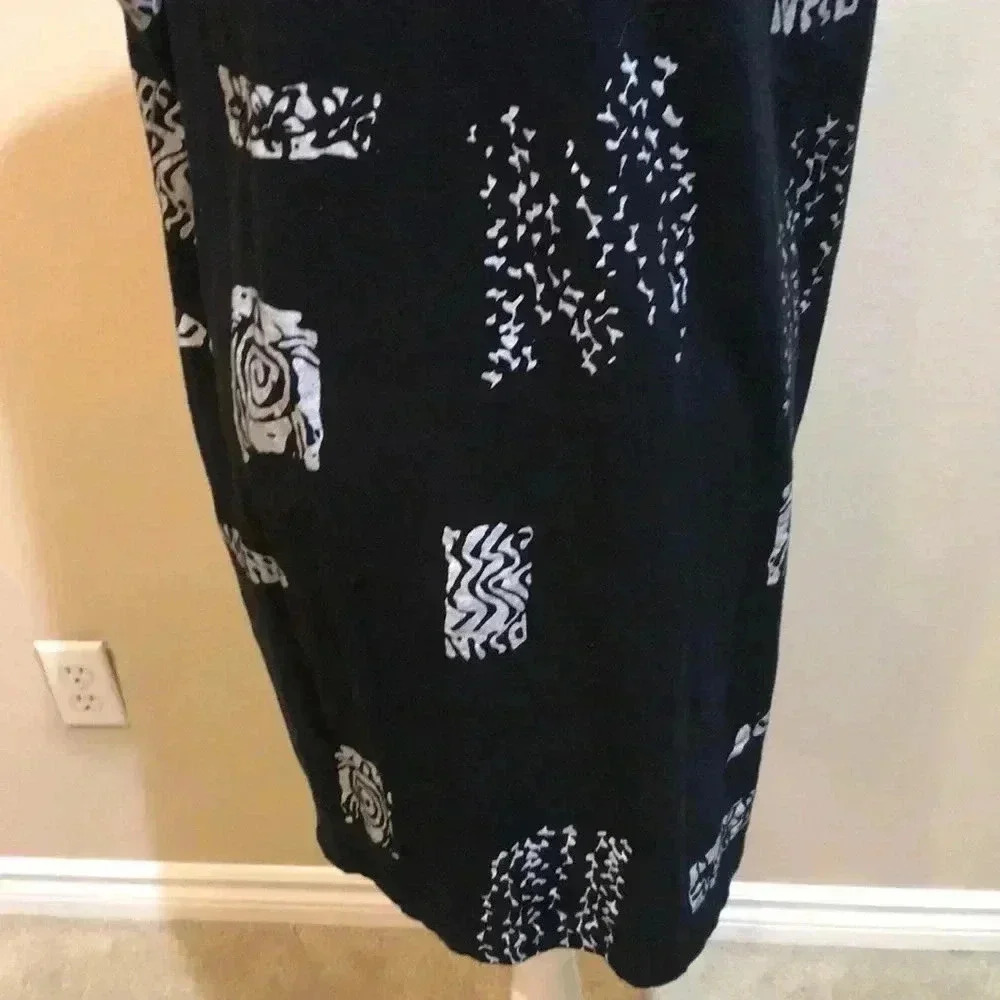 I.G. Sport Women’s Black Southwestern Fish Print Beach Cover Up Pocketed Dress-L - Picture 8 of 8
